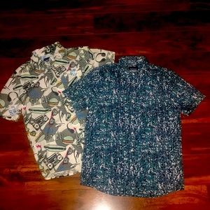 Boys— 2 button down short sleeve casual shirts